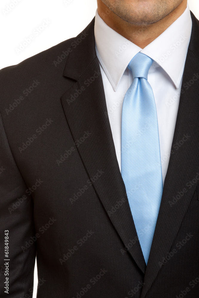 Black suit blue tie: Classic Elegance插图4