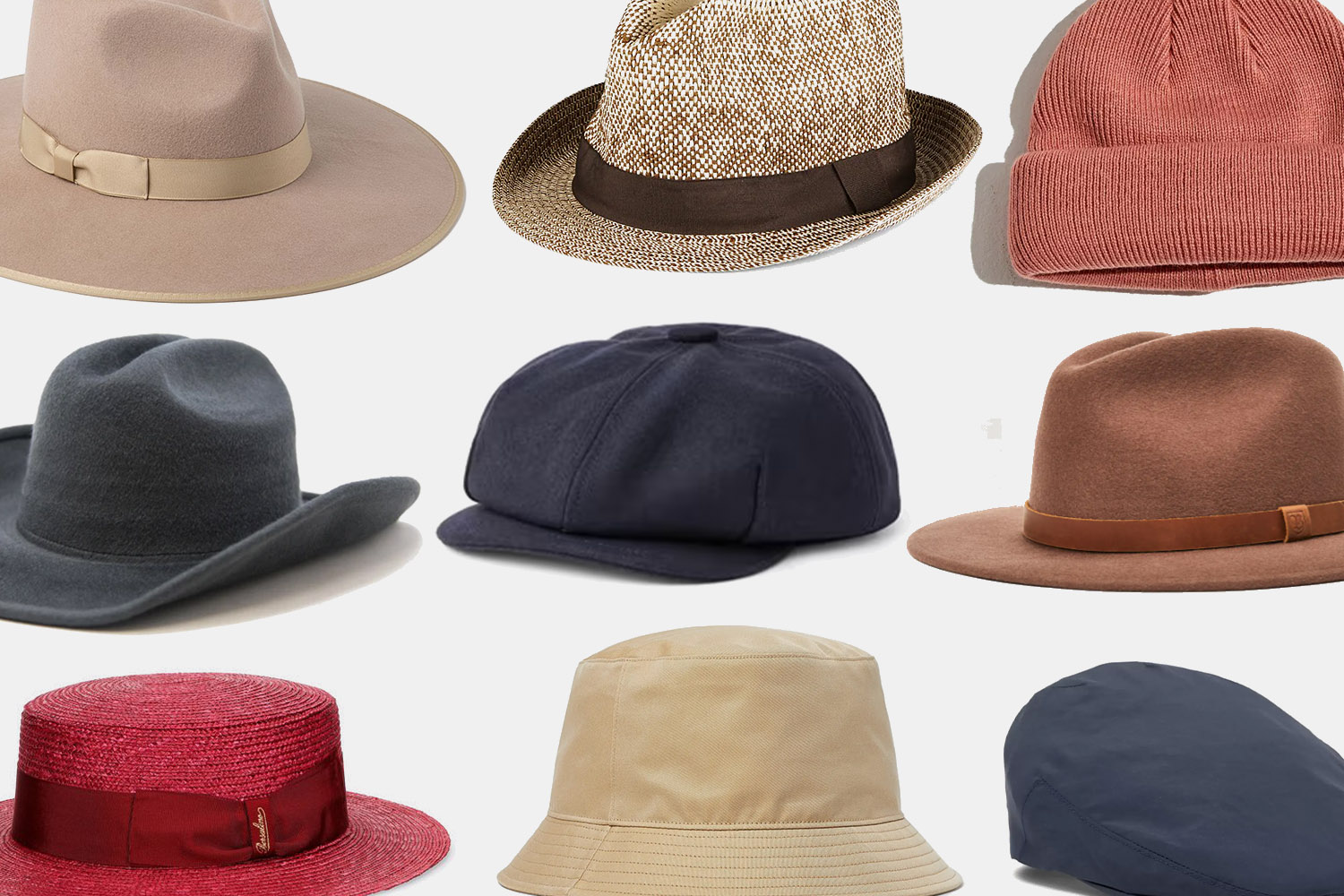 Styles of hats