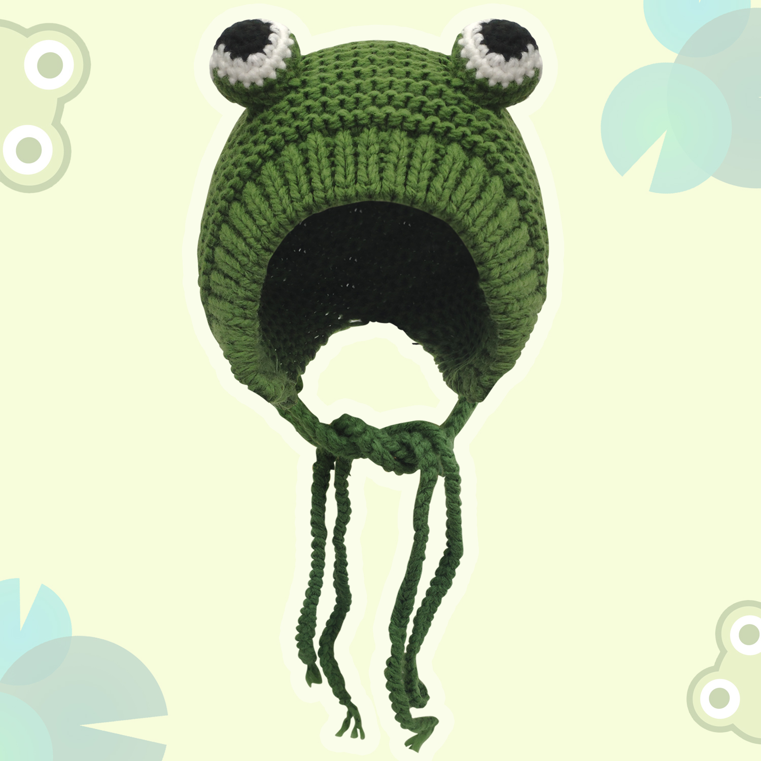 Crochet frog hat